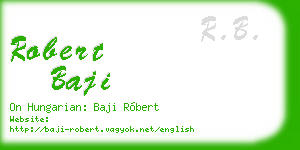 robert baji business card